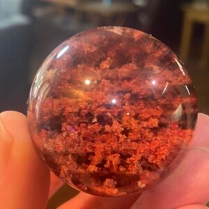 Highest quality red garden quartz sphere